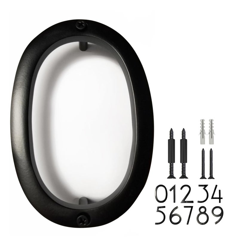 NACH Floating House Numbers, 6 inch Aluminum Black House Numbers for Outside - Number 0, Door Numbers with Mounting Hardware - Image 1